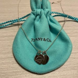 Tiffany Double Heart Necklace 18”